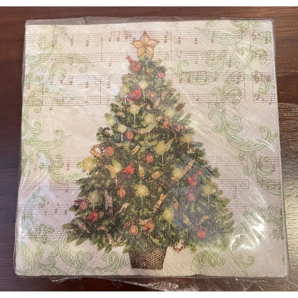 Molly & Rex Cypress Home‎ Christmas Napkins 10"x10" Lot of 2 Bulldog Frenchie - Picture 4 of 5